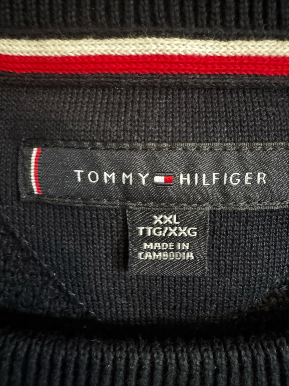 Tommy Hilfiger Navy Crewneck Knit Sweater